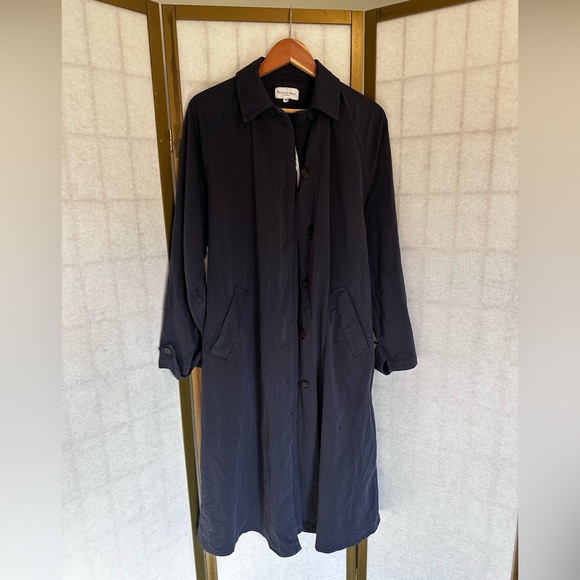 Michael Stars Navy Blue Trench - Picture 1 of 3